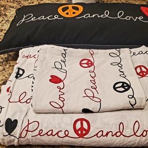Love and Peace twin duvet set